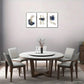 3pcs Golden Skeleton Designs with Navy Blue AccentsMetal Print Ready to Hang Art