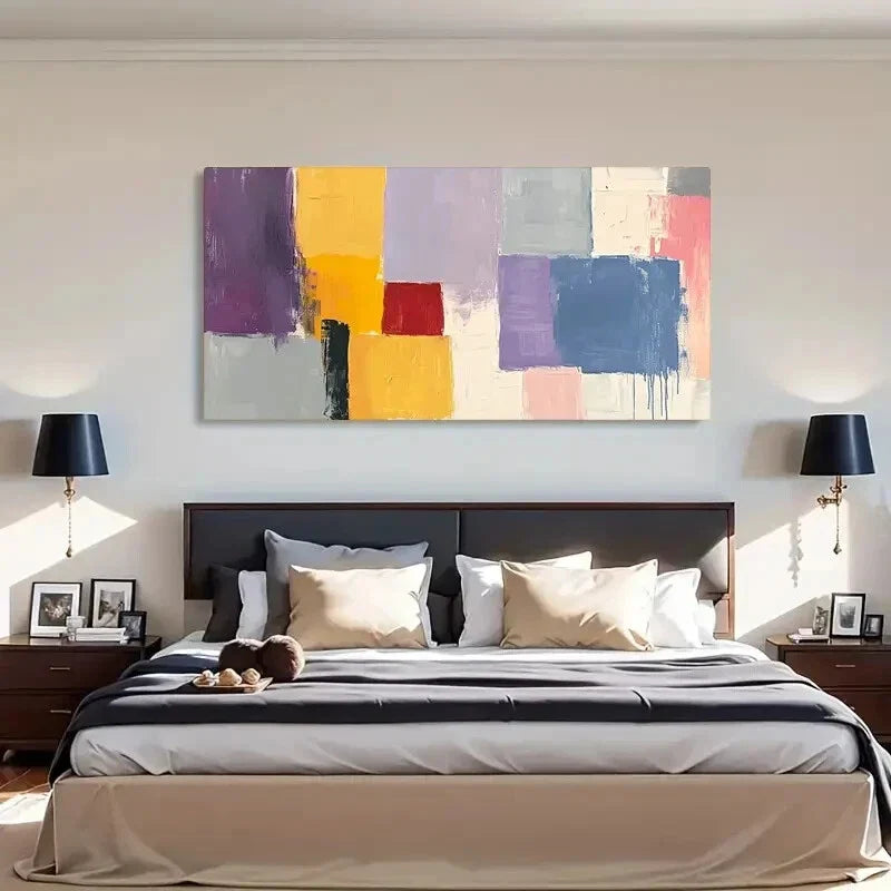 Vibrant City Scenery Modern Wall Art Canvas Office Home Room Framed 120x60cm