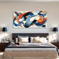 Bold Strokes Abstract Dynamic Wall Art Canvas Office Home Room Framed 120x60cm