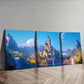 3pcs Charming old castle Wall Art Set Canvas Framed 40x60cm - High Quality Print 100% Australian Made Wall Canvas Ready to Hang