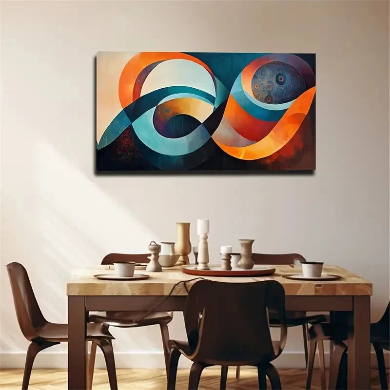 Colourful Lines Are Suitable Wall Art Canvas Office Home Room Framed 80x45cm