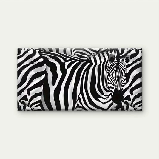 Abstract Zebra Stripes Wall Art Canvas Office Home Room Framed 80x45cm