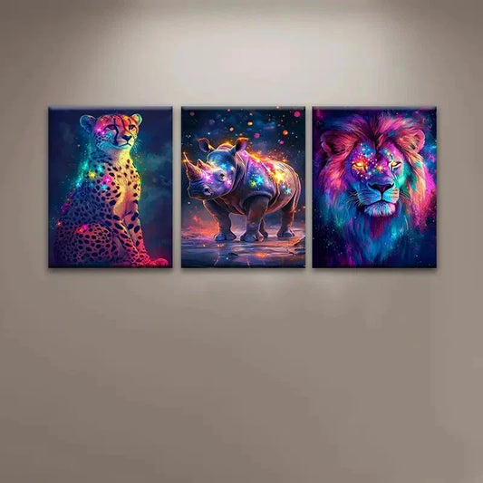 3pcs Spectacular Beach View Window Metal Print Ready to Hang Art