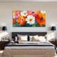 Colorful Blossoms Soft Abstract Wall Art Canvas Office Home Room Framed 120x60cm