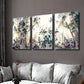 3pcs Modern Landscape with Trees Flowers Birds Wall Art Set Canvas Framed 40x60cm - High Quality Print 100% Australian Made Wall Canvas Ready to Hang