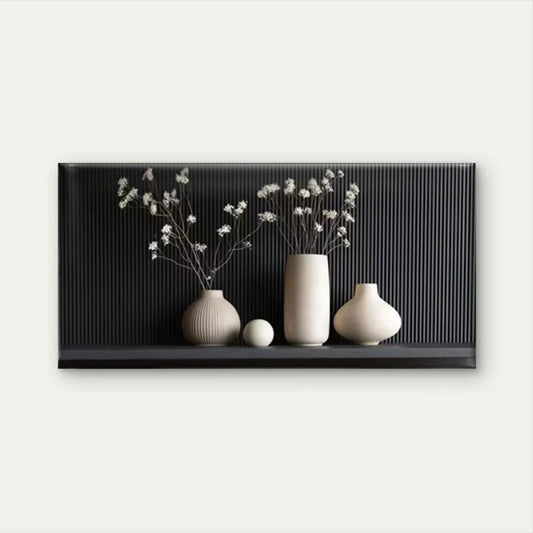 Minimalist Dried Floral Wall Art Canvas Office Home Room Framed 80x45cm