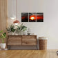 3pcs Giraffes, Showcasing African Wildlife Metal Print Ready to Hang Art