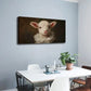 Cute Lamb with Fluffy White Fur Wall Art Canvas Office Home Room Framed 120x60cm