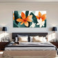 Vibrant Orange Tropical Perfect Wall Art Canvas Office Home Room Framed 120x60cm