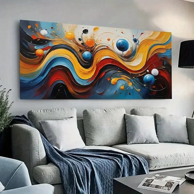 Modern Abstract Painting wall canvas office home room framed 120x60cm