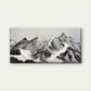 Mountain Range Black White Wall Art Canvas Office Home Room Framed 80x45cm