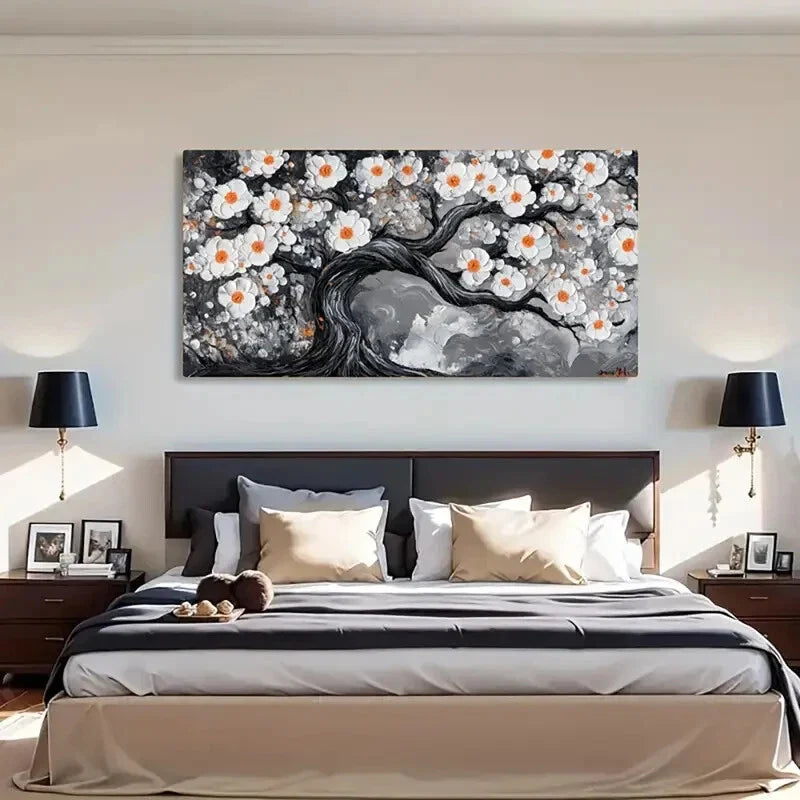 Dynamic Branches Contemporary Wall Art Canvas Office Home Room Framed 120x60cm