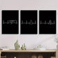 3pcs  climbing, wrestling, yoga poses, simple EKG   Metal Print Ready to Hang Art