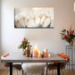 Realistic White Tulips Wall Art canvas office home room framed 120x60cm