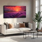 Vibrant Lavender Field Sunset Wall Art canvas office home room framed 120x60cm