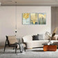 3pcs olden foil trees, Golden forest Metal Print Ready to Hang Art