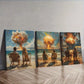 3pcs Dating Couple In The Beach An Explosion  Wall Art Set Canvas Framed 40x60cm - High Quality Print 100% Australian Made Wall Canvas Ready to Hang