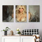 3pcs Glamorous Abstract Blonde Woman Metal Print Ready to Hang Art