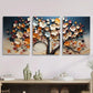 3pcs Blue &amp; White Gradient Background, Metal Print Ready to Hang Art