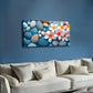 Egg Flowers And Pebbles Wall Art Canvas Office Home Room Framed 120x60cm