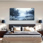 River Landscape Forest & Flower Wall Art Canvas Office Home Room Framed 120x60cm