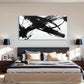 Modern Abstract Dynamic B&W Wall Art Canvas Office Home Room Framed 120x60cm