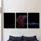 3pcs Featuring Tigers, Stunning Fiery Tigers, Metal Print Ready to Hang Art