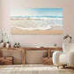 Tranquil Ocean Beach Waves wall canvas office home room framed 120x60cm