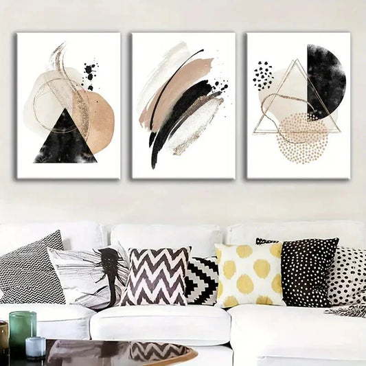 3pcs Abstract Art Poster, Fantasy  Metal Print Ready to Hang Art