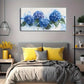 Abstract Watercolor Blue Wall Art Canvas Office Home Room Framed 120x60cm