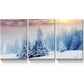 3pcs  Snow Covered Mountains & Trees  Lake Metal Print Ready to Hang Art