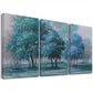 3pcs Modern Serene Landscape Forest Trees Wall Art Set Canvas Framed 40x60cm - High Quality Print 100% Australian Made Wall Canvas Ready to Hang