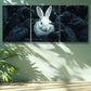 3pcs White rabbit, crow Art Painting Metal Print Ready to Hang Art