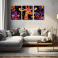 3pcs Flowers Giraffe Colorful Style Wall Art Set Canvas Framed 40x60cm - High Quality Print 100% Australian Made Wall Canvas Ready to Hang