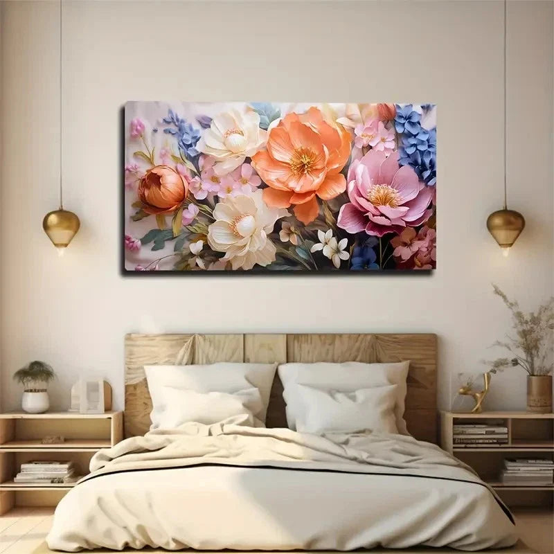 Modern Bohemian Pastel Wall Art Canvas Office Home Room Framed 80x45cm
