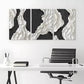 3pcs Abstract Black and White Wall Art Canvas Framed 40x60cm - High Quality Print 100% Australian Made Wall Canvas Ready to Hang