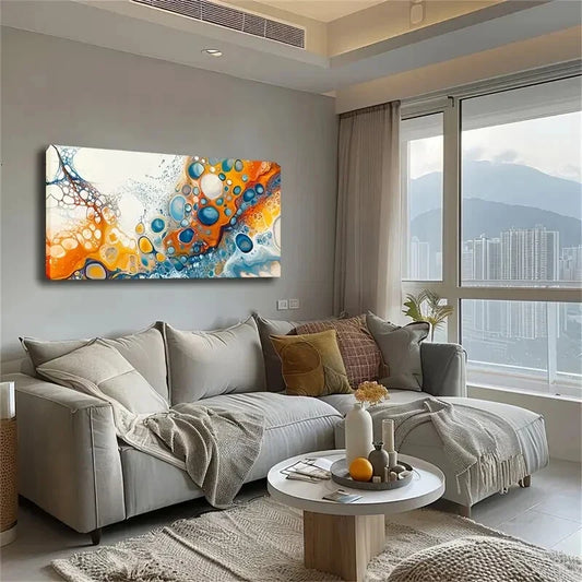 Colorful Abstract Nordic Décor Wall Art Canvas Office Home Room Framed 120x60cm