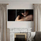 3pcs Elegant Woman, Black Hat, Mysterious Metal Print Ready to Hang Art