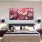 Dreamy Floral Scene Pink Garden Wall Art Canvas Office Home Room Framed 120x60cm