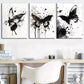 3pcs Elegant Butterfly Abstract Black & White   Wall Art Set Canvas Framed 40x60cm - High Quality Print 100% Australian Made Wall Canvas Ready to Hang