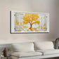Golden Tree With Strong Wall Art canvas office home room framed 120x60cm