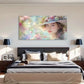 Dreamy Pastel Woman Floral Wall Art Canvas Office Home Room Framed 120x60cm