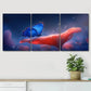 3pcs Triptych Vibrant Blue Butterfly Perfect Wall Art Set Canvas Framed 40x60cm - High Quality Print 100% Australian Made Wall Canvas Ready to Hang