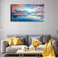 Blue Sky Reflected Calm Wall Art Canvas Office Home Room Framed 120x60cm