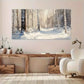Snowy Trees Sunny Forest wall canvas office home room framed 120x60cm