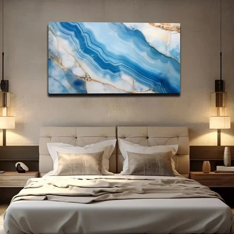 Modern Abstract Design White Wall Art Canvas Office Home Room Framed 120x60cm