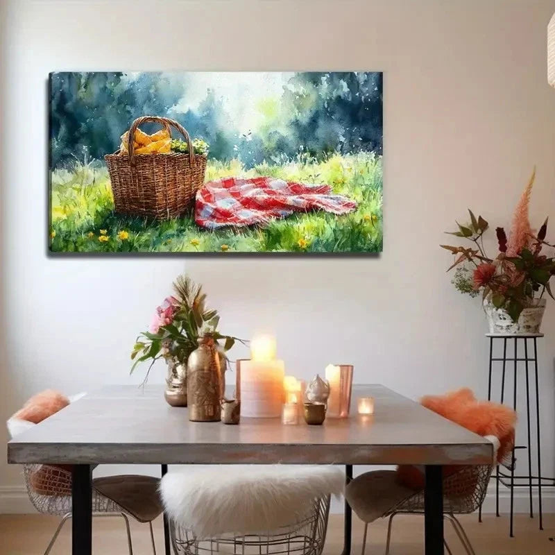 Luncheon On The Grass Wall Art Canvas Office Home Room Framed 120x60cm