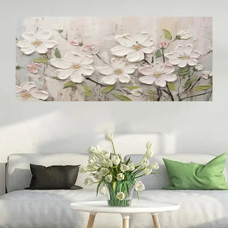 Abstract Peony Elegant Wall Art wall canvas office home room framed 120x60cm