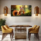 The Forest A Jumping Wall Art Canvas Office Home Room Framed 80x45cm