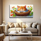 Charming Sleeping Cat Décor Wall Art Canvas Office Home Room Framed 120x60cm